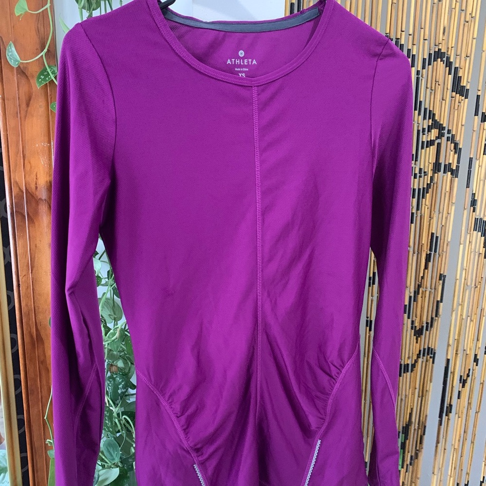 Athleta purple long sleeve top XS
